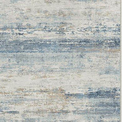 HomeRoots Rectangle Abstract Polyester Area Rug