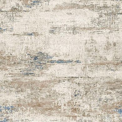 HomeRoots Rectangle Abstract Polyester Area Rug
