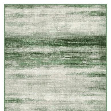 HomeRoots Rectangle Abstract Polyester Area Rug
