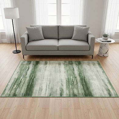 HomeRoots Rectangle Abstract Polyester Area Rug