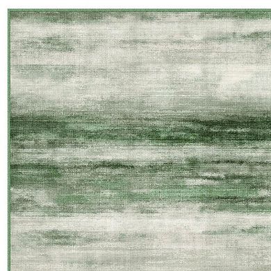 HomeRoots Rectangle Abstract Polyester Area Rug