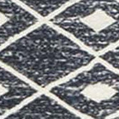HomeRoots Dark Gray And White Geometric Distressed Washable Area Rug
