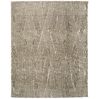 HomeRoots Rectangle Abstract Polyester Area Rug