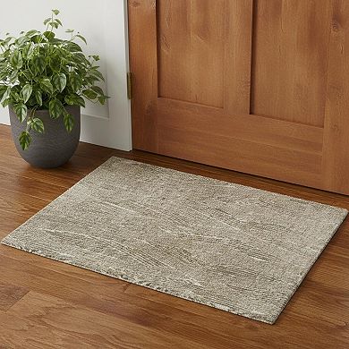 HomeRoots Rectangle Abstract Polyester Area Rug
