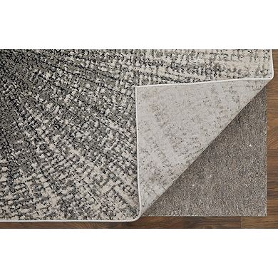 HomeRoots Rectangle Abstract Polyester Area Rug