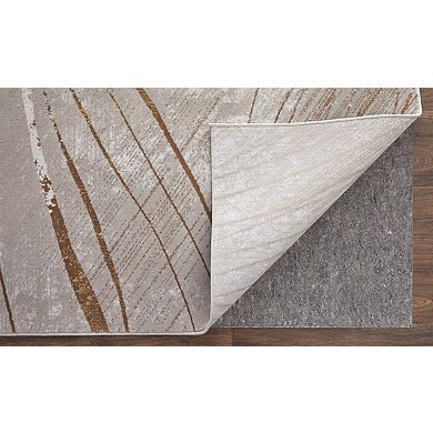 HomeRoots Rectangle Abstract Polypropylene Area Rug