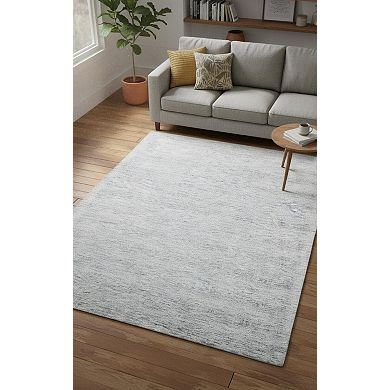 HomeRoots Rectangle Abstract Viscose Area Rug