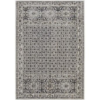 HomeRoots Rectangle Abstract Polypropylene Area Rug