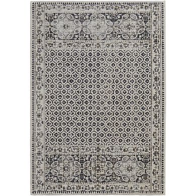 HomeRoots Rectangle Abstract Polypropylene Area Rug