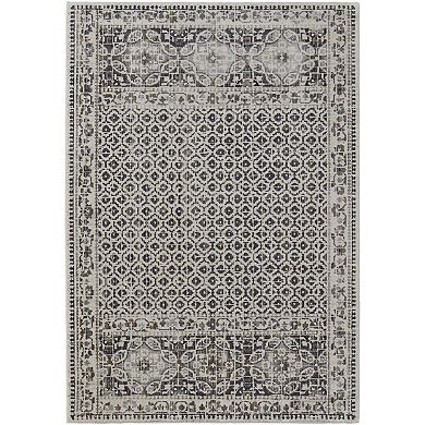HomeRoots Rectangle Abstract Polypropylene Area Rug