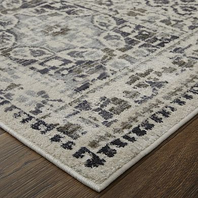 HomeRoots Rectangle Abstract Polypropylene Area Rug