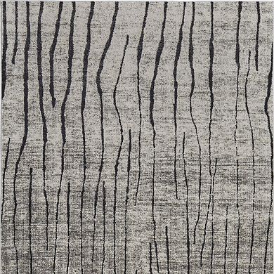 HomeRoots Rectangle Abstract Polypropylene Area Rug