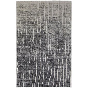 HomeRoots Rectangle Abstract Polypropylene Area Rug