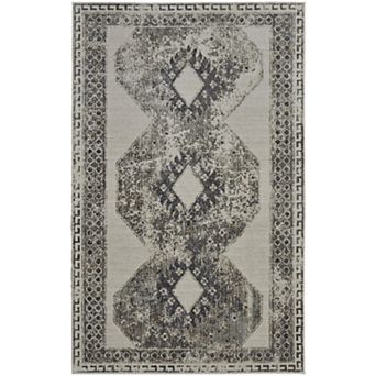 HomeRoots Rectangle Abstract Polypropylene Area Rug
