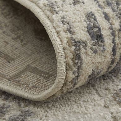 HomeRoots Rectangle Abstract Polypropylene Area Rug