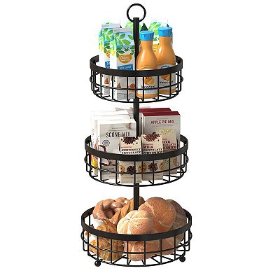 3-Tier Multipurpose Storage Rack with Handles