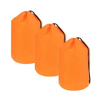 3 Pack Portable Drawstring Ditty Bags with Toggle Cinch Closure Outdoor Backpacking Storage Pouches