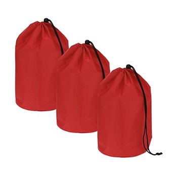 3 Pack Portable Drawstring Ditty Bags with Toggle Cinch Closure Outdoor Backpacking Storage Pouches