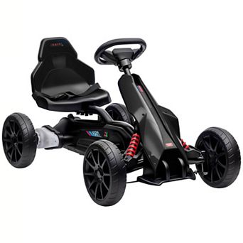 Aosom Electric Go Kart for Kids with EVA Tires, 2 Speeds, Adjustable Seat