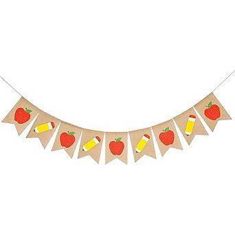 Pencil Burlap Banner, Welcome Back to School Classroom Garland
