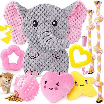 9 Pack Puppy Chew Toys with Squeaky Plush & Enrichment Toys