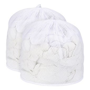 9.8x11.8 inch 2 pc Nylon Mesh Laundry Bags, Durable Drawstring Closure Laundry Bag for Delicates