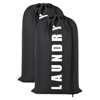 2 Pack Travel Laundry Bag Waterproof Wet Dry Bag, Lightweight Mesh Dirty Clothes Hamper