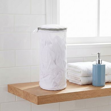 2 Pack Polyester Cylinder Shoe Bag for Washing Machine, Non-Slip Padded Wash Bag for Sneaker Cleaner