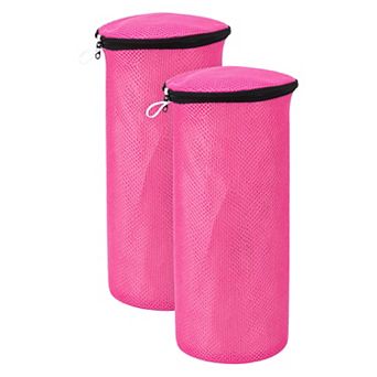 2 Pack Polyester Cylinder Shoe Bag for Washing Machine, Non-Slip Padded Wash Bag for Sneaker Cleaner