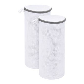 2 Pack Polyester Cylinder Shoe Bag for Washing Machine, Non-Slip Padded Wash Bag for Sneaker Cleaner