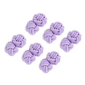 3 Pairs Silk Knot Cufflinks, Elastic Fabric Shirt Cufflinks Twist Knot Dress Accessories Cuff Link