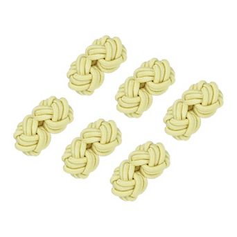 3 Pairs Silk Knot Cufflinks, Elastic Fabric Shirt Cufflinks Twist Knot Dress Accessories Cuff Link