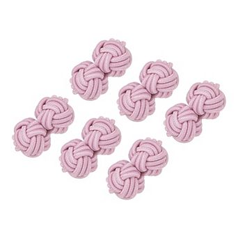 3 Pairs Silk Knot Cufflinks, Elastic Fabric Shirt Cufflinks Twist Knot Dress Accessories Cuff Link