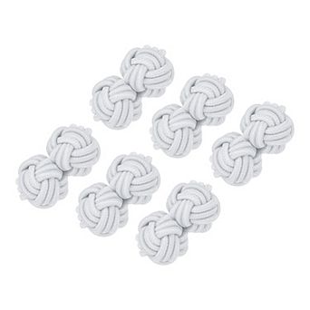 3 Pairs Silk Knot Cufflinks, Elastic Fabric Shirt Cufflinks Twist Knot Dress Accessories Cuff Link