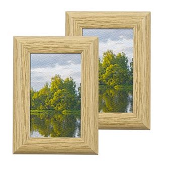 2.95 x 4.21 x 1.18 Inch Wooden Photo Frame, Small Photo Displays 2 pc