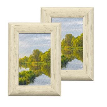 2.95 x 4.21 x 1.18 Inch Wooden Photo Frame, Small Photo Displays 2 pc