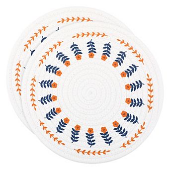 Round Pot Holders Heat Resistant Trivets Non Slip Hot Pads for Countertops 2 pc