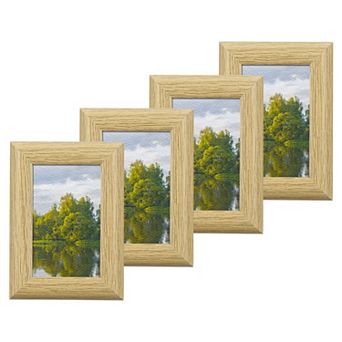 2.95 x 4.21 x 1.18 Inch Wooden Photo Frame, Wooden Photo Frame 4 pc