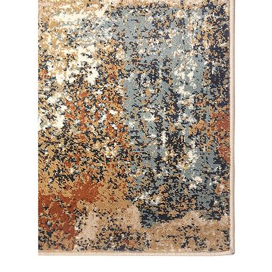 HomeRoots Rectangle Abstract Polypropylene Area Rug