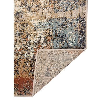 HomeRoots Rectangle Abstract Polypropylene Area Rug
