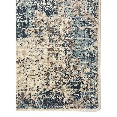 HomeRoots Rectangle Abstract Polypropylene Area Rug