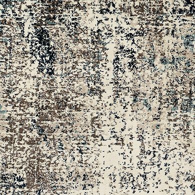 HomeRoots Rectangle Abstract Polypropylene Area Rug