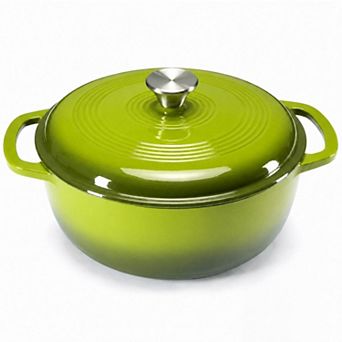YIORTWO 6-qt Enameled Cast Iron Dutch Oven with Lid for Bread Baking and Slow Cooking