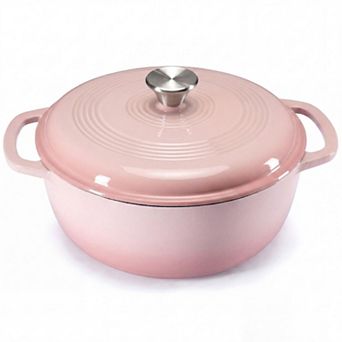 YIORTWO 6-qt Enameled Cast Iron Dutch Oven with Lid for Bread Baking and Slow Cooking