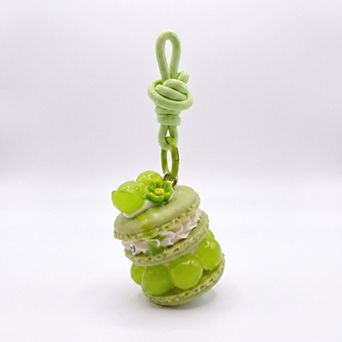 Womens Bag Charm with Hanging Loop and Decorative Dessert Accent