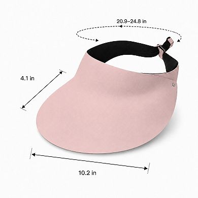 Women's Foldable Packable Wide Brim Sun Visor Hat with Roll Up Travel Design