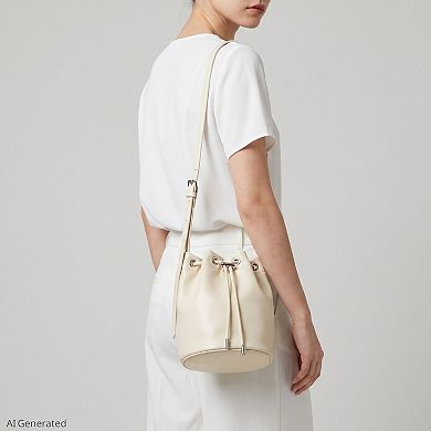 Women's Drawstring Bucket Crossbody Bag with Adjustable Shoulder Strap