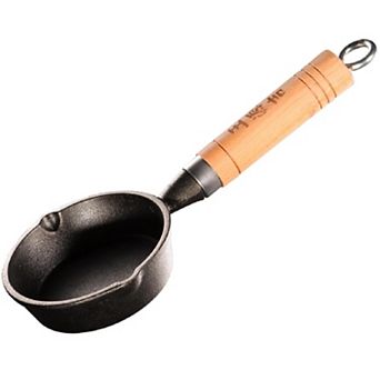 YIORTWO 4.3 Inch Cast Iron Melting Pot Sauce Pan with Pour Spouts