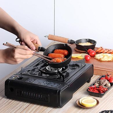 YIORTWO 4.3 Inch Cast Iron Melting Pot Sauce Pan with Pour Spouts