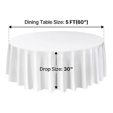 YIORTWO 6 Pack Round Tablecloths 120 Inch Reusable Polyester Table Covers